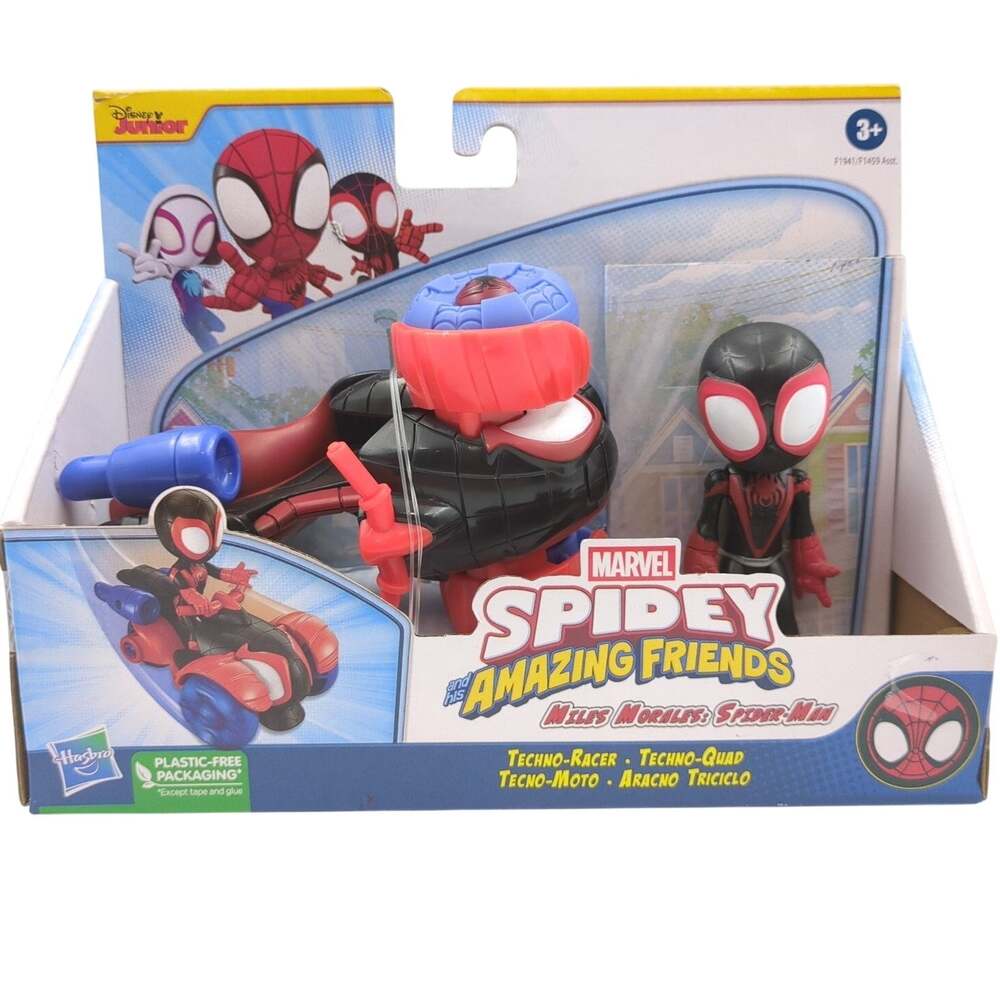 Marvel Spidey and His Amazing Friends Miles Morales Techno-Racer Hasbro NEW